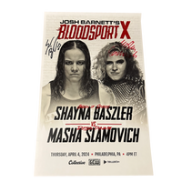 Josh Barnett's Bloodsport X Masha/Shayna Signed Event Poster
