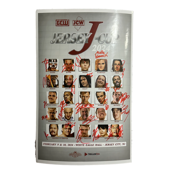 JCW Jersey J Cup 2024 Signed Event Poster