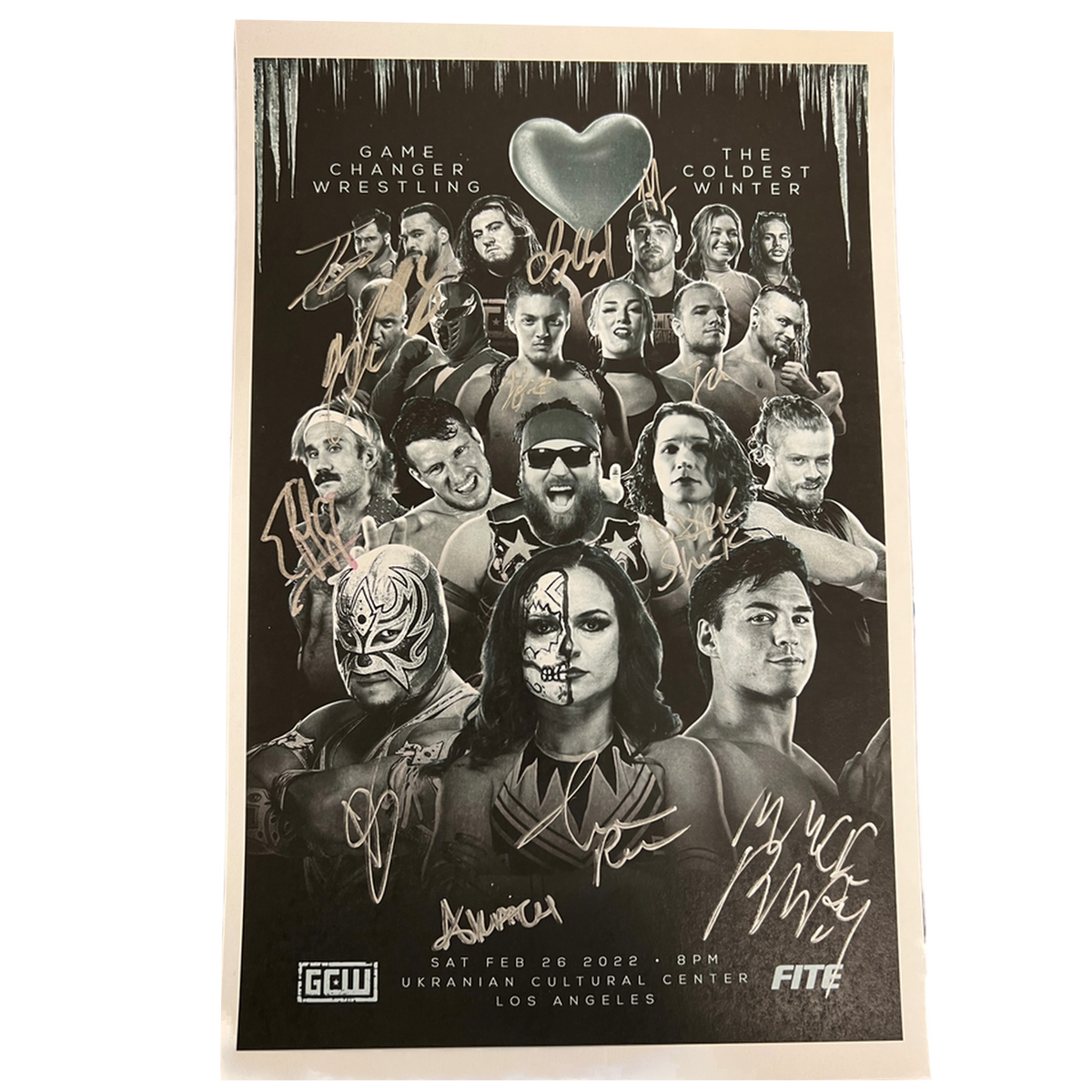 The Coldest Winter Signed Event Poster – Game Changer Wrestling