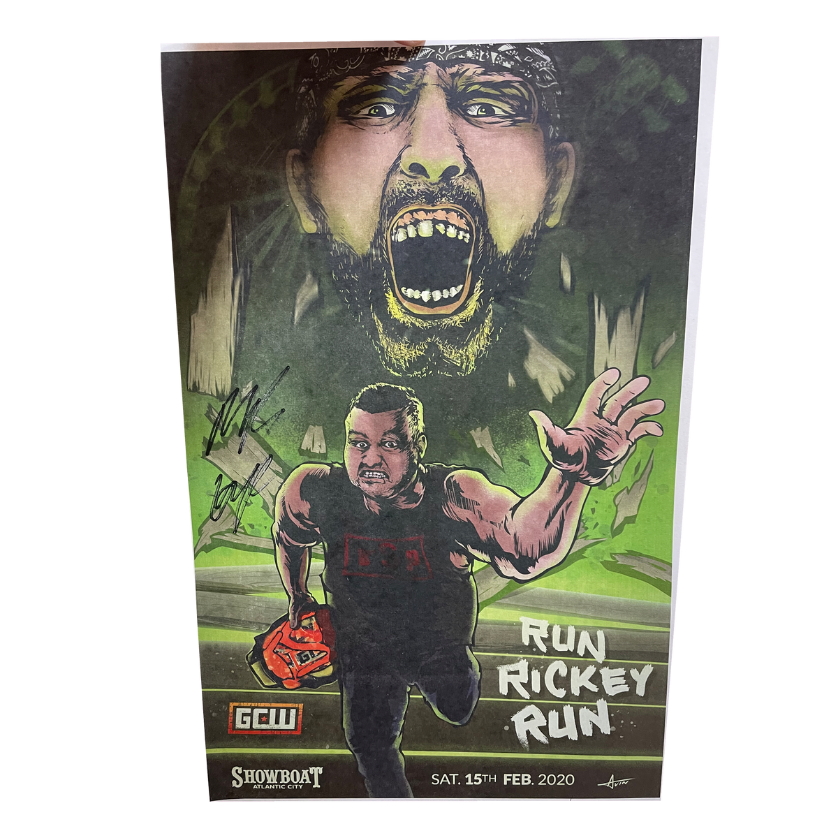 Run Rickey Run Signed Match Poster Game Changer Wrestling run-rickey-run-signed-match-poster-game-changer-wrestling