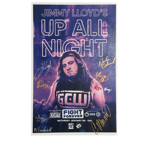 Fight Forever Jimmy Lloyd’s Up All Night Signed Event Poster