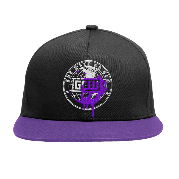 The Wrld on GCW Snapback purple/black