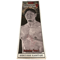 Tournament of Survival 9 Hideyoshi Kamitani Signed Ringside Banner