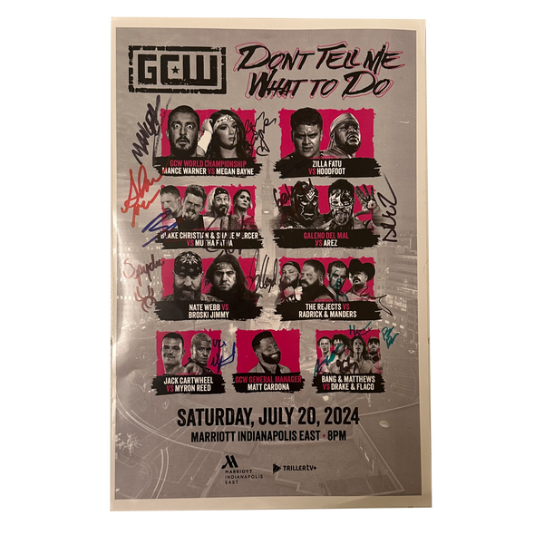 Don’t Tell Me What To Do Signed Event Poster