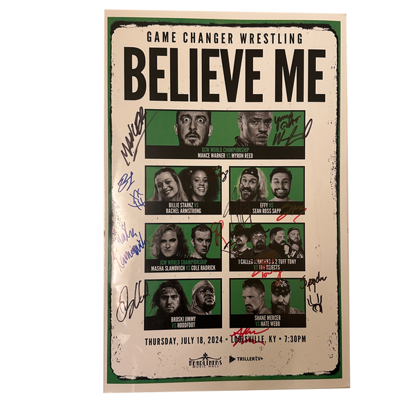 Believe Me Signed Event Poster