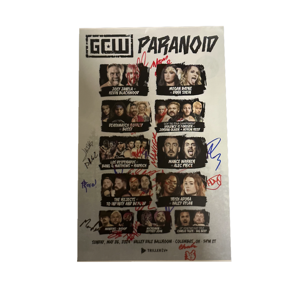 Paranoid Signed Event Poster
