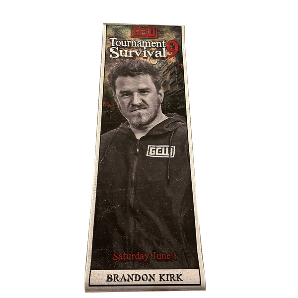 Tournament of Survival 9 Brandon Kirk Signed Ringside Banner