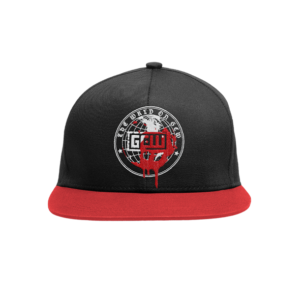 The Wrld on GCW Snapback Red/black