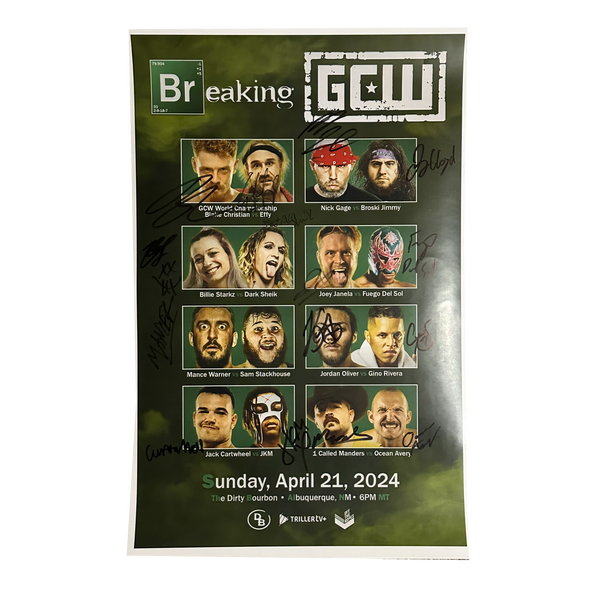 Breaking GCW Signed Event Poster