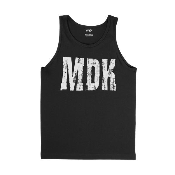 MDK White Logo Tank Top