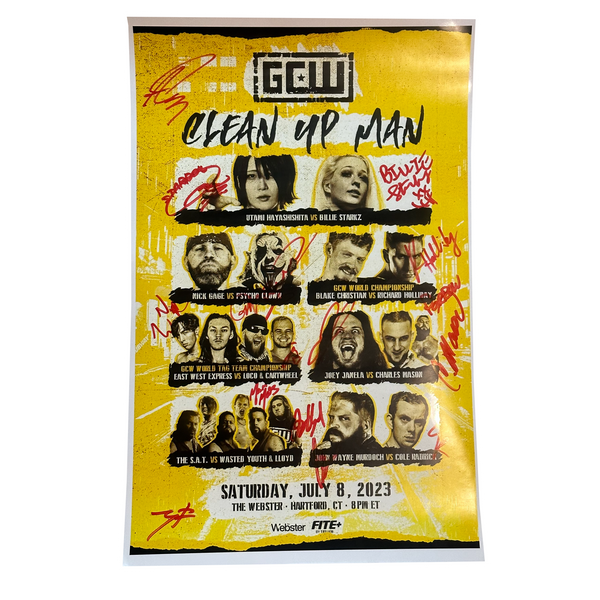 Clean Up Man Signed Event Poster