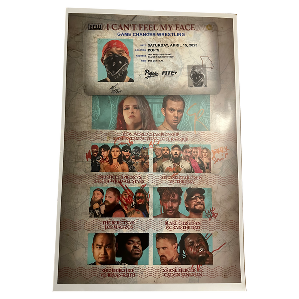 I Can't Feel My Face Signed Event Poster