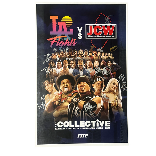 LA Fights vs JCW Signed Event Poster