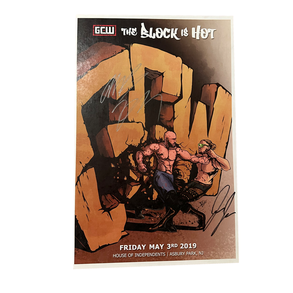 The Block is Hot Signed Match Poster