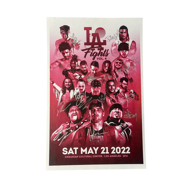 LA Fights Vol 4 Signed Event Poster