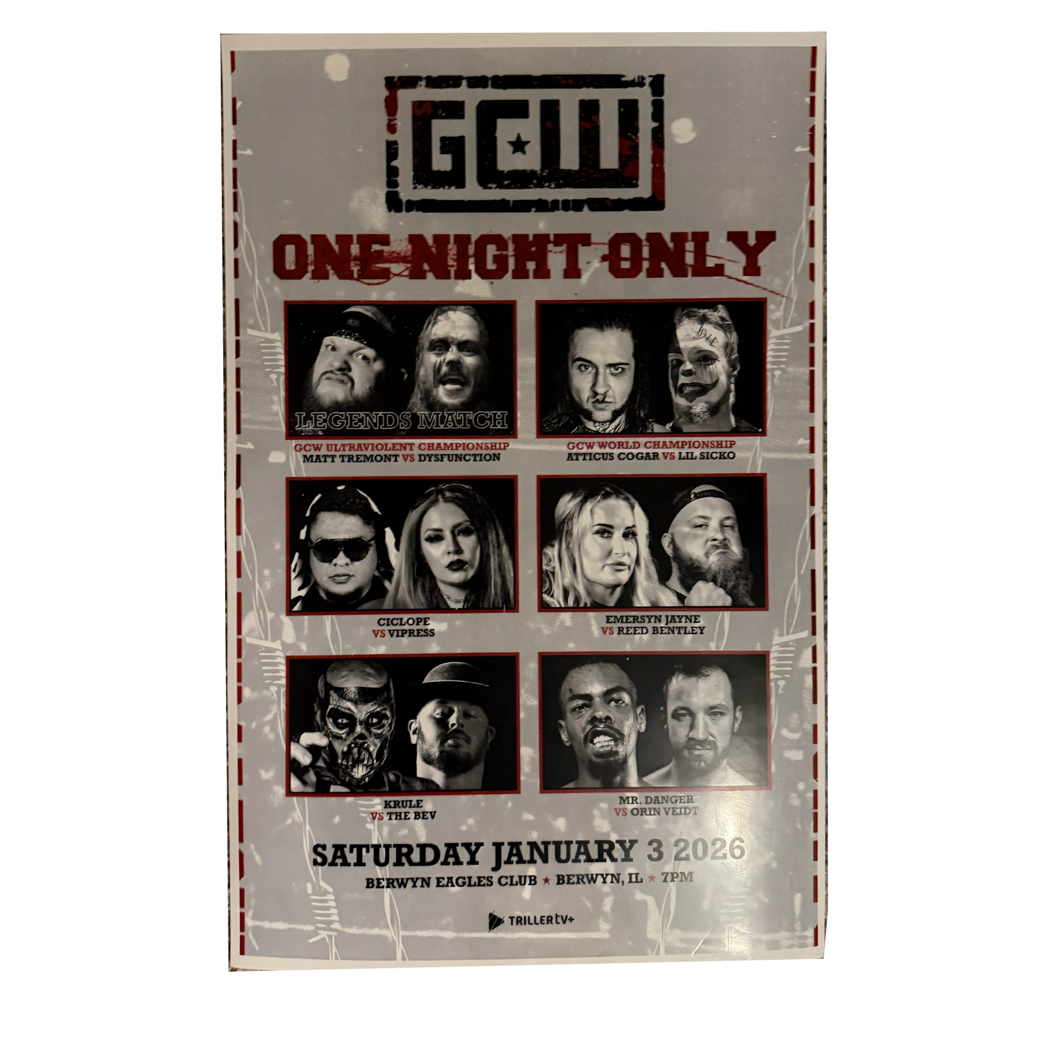 Signed Event Posters – Game Changer Wrestling display picture 1