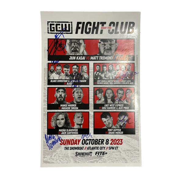 Fight Club Night 2 Signed Event Poster