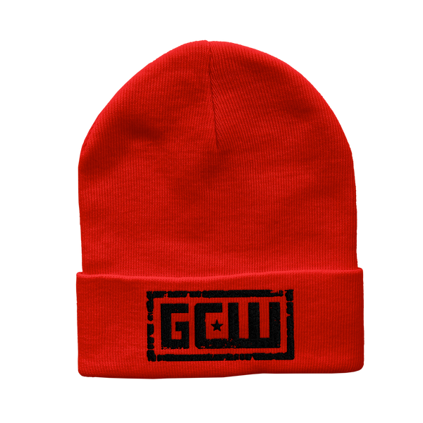 Red black Logo Beanie Game Changer Wrestling