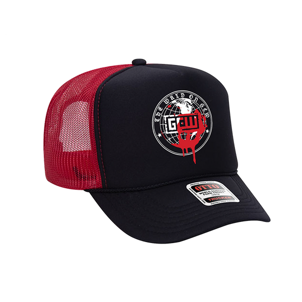 The Wrld on GCW Trucker Hat Black/Red