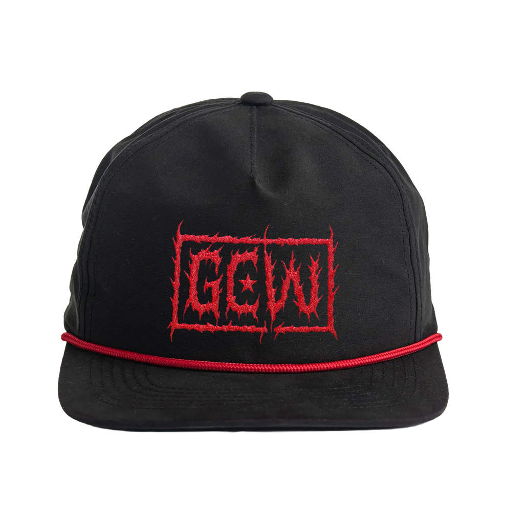 Metal Logo Black/Scarlet Rope Snapback – Game Changer Wrestling