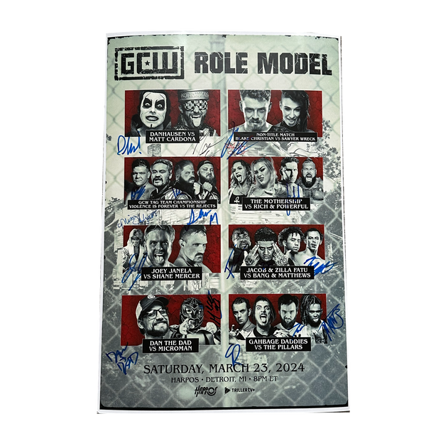 Role Model Signed Event Poster – Game Changer Wrestling