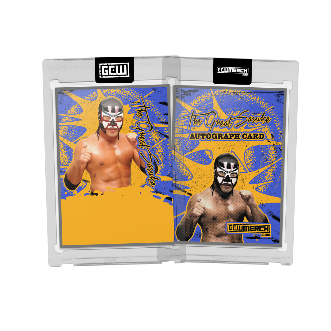 The Great Sasuke Autograph Card – Game Changer Wrestling