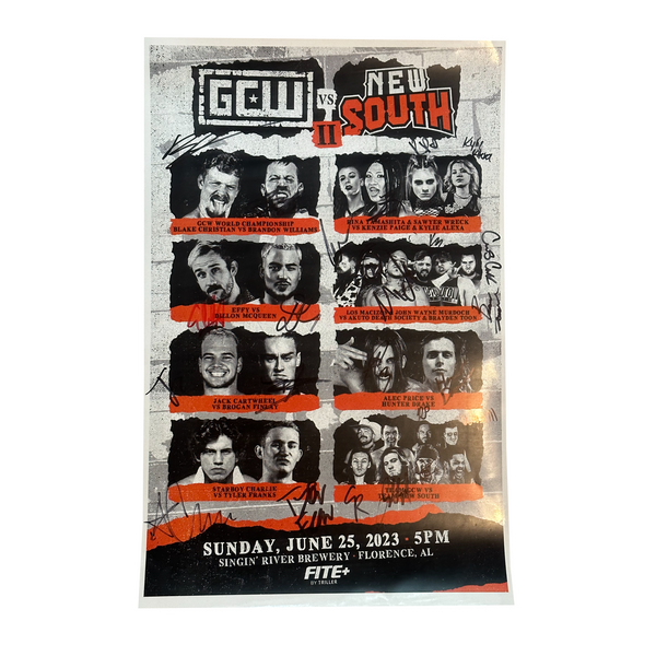 GCW vs New South Signed Event Poster