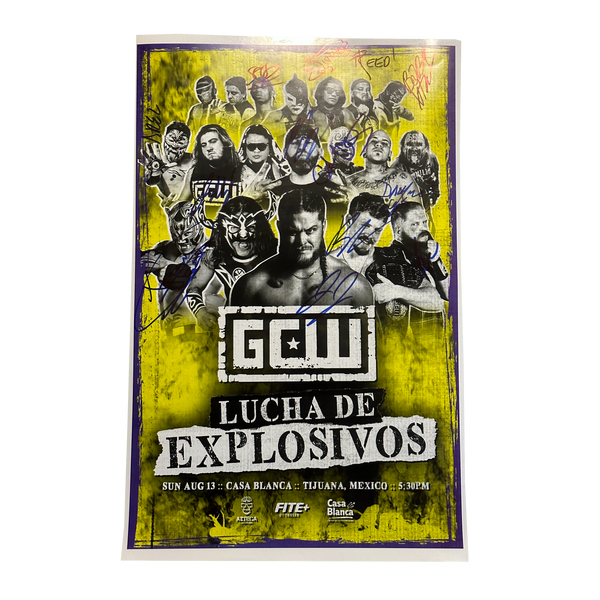 Lucha De Explosivos Signed Event Poster