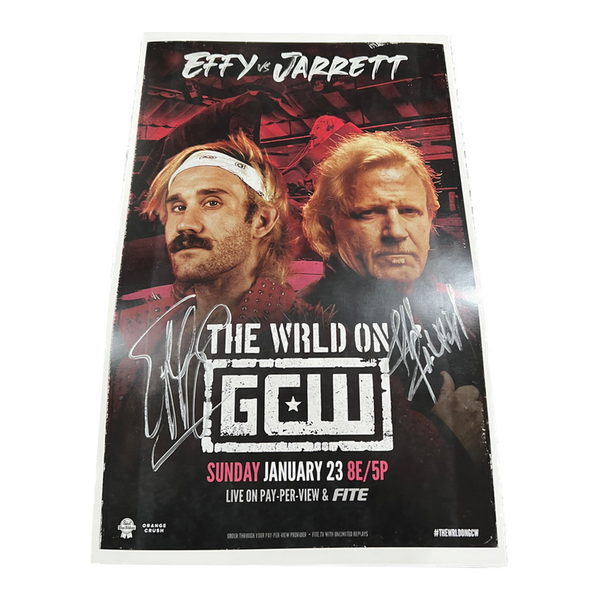Effy Vs Jeff Jarret The Wrld on GCW Match Poster