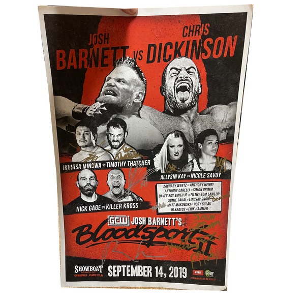 Josh Barnett's Bloodsport 2 Signed Event Poster