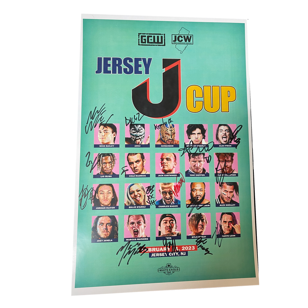 Jersey JCup Signed Event Poster Game Changer Wrestling