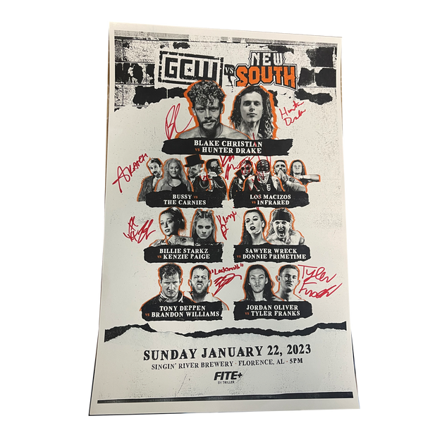GCW Vs New South Signed Event Poster