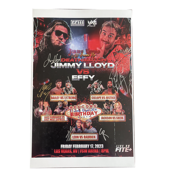 VXS x GCW Jimmy Lloyd's All Grown Up Signed Event Poster