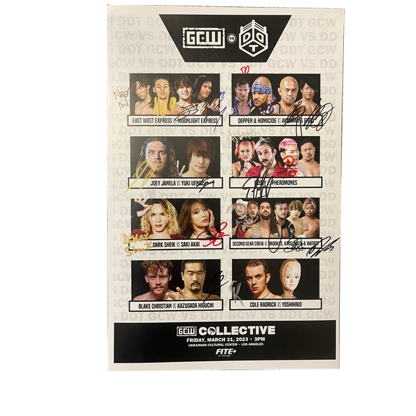 GCW vs DDT Signed Event Poster