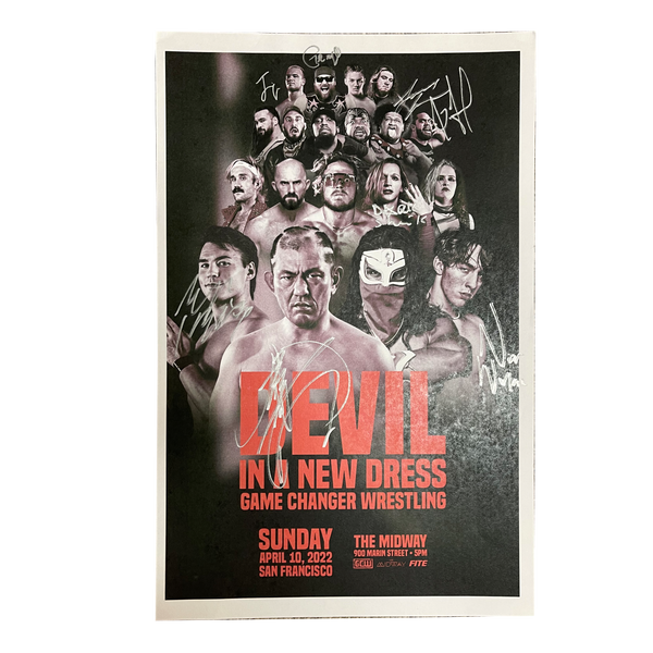 devil in a new dress Devil In A New Dress Signed Event Poster – Game Changer Wrestling