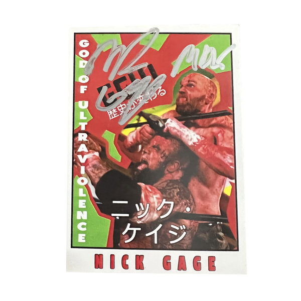 Nick Gage Signed Trading Card