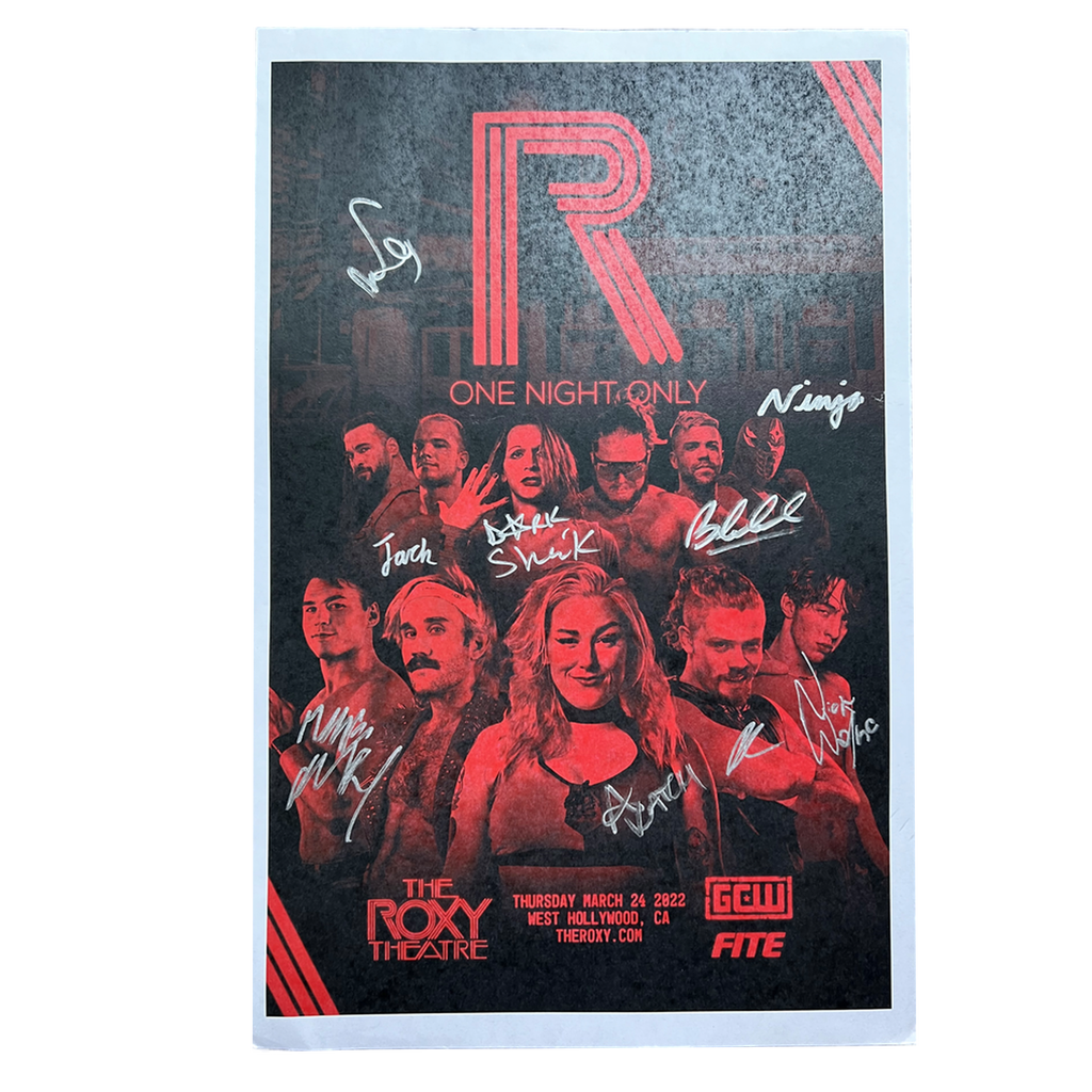 The Roxy “One Night Only” Signed Event Poster – Game Changer Wrestling