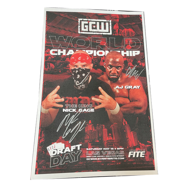 Draft Day Gage/Gray Match Signed Poster