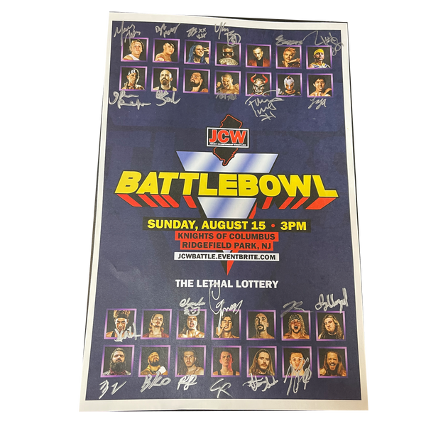 JCW Battle Bowl Signed Event Poster