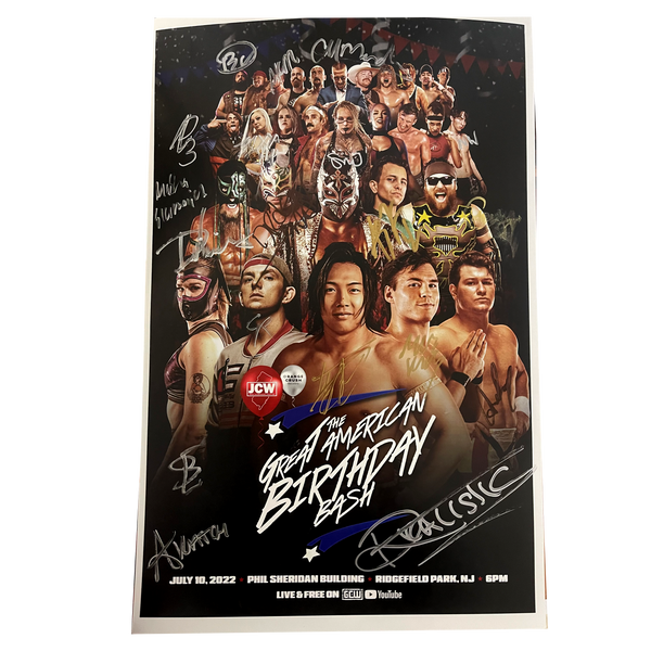 JCW The Great American Birthday Bash Signed Event Poster
