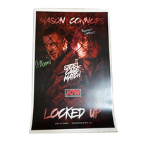 JCW Locked Up Signed Match Poster