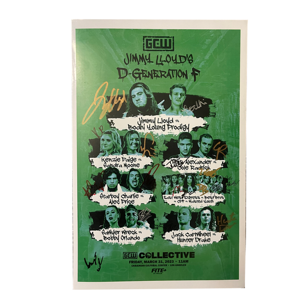 Jimmy Lloyd's Degeneration F Signed Event Poster