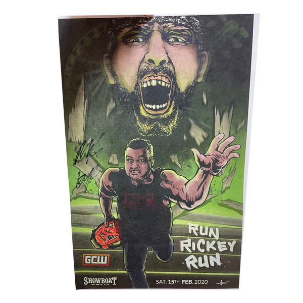 Run Rickey Run Signed Match Poster