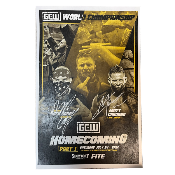 Homecoming Cardona Vs Gage Signed Match Poster