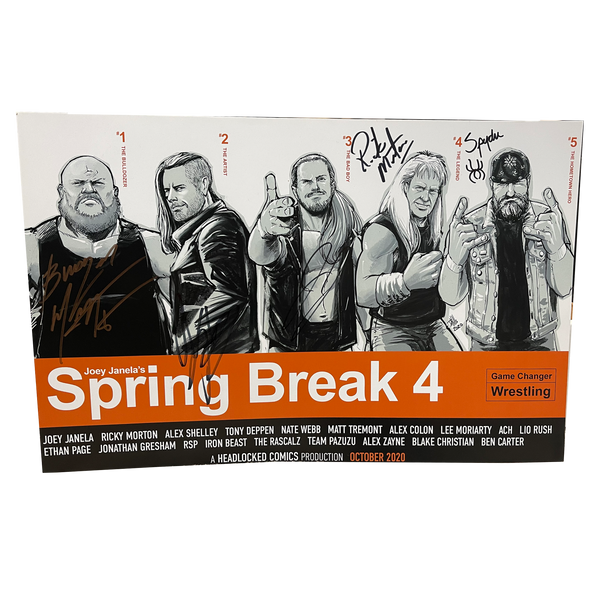 Joey Janela s Spring Break 4 Signed Event Poster Game Changer Wrestling joey-janela-s-spring-break-4-signed-event-poster-game-changer-wrestling