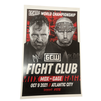 Fight Club Mox vs Gage Signed Event Poster