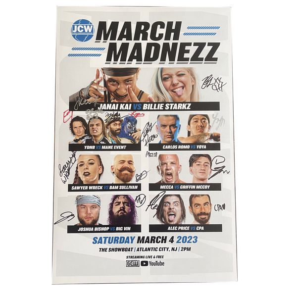 JCW March Madnezz Signed Event Poster